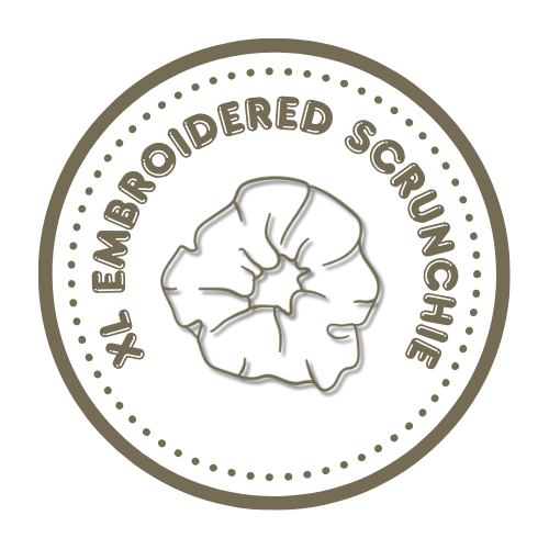 XL Embroidered Scrunchies