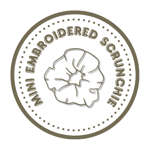 Mini Embroidered Scrunchies