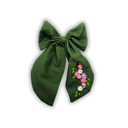 Nature’s Grace Embroidered Medium Bow